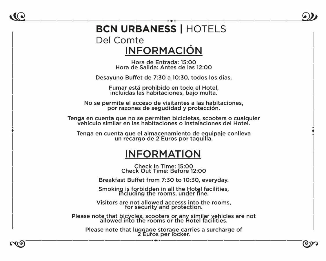 Bcn Urbaness Hotels Del Comte Барселона Екстер'єр фото